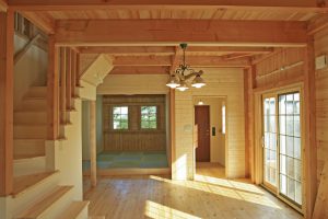 階段廻りは珪藻土の塗り仕上げ 階段廻りは珪藻土の塗り仕上げ