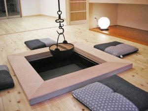ホッと和む、囲炉裏の家